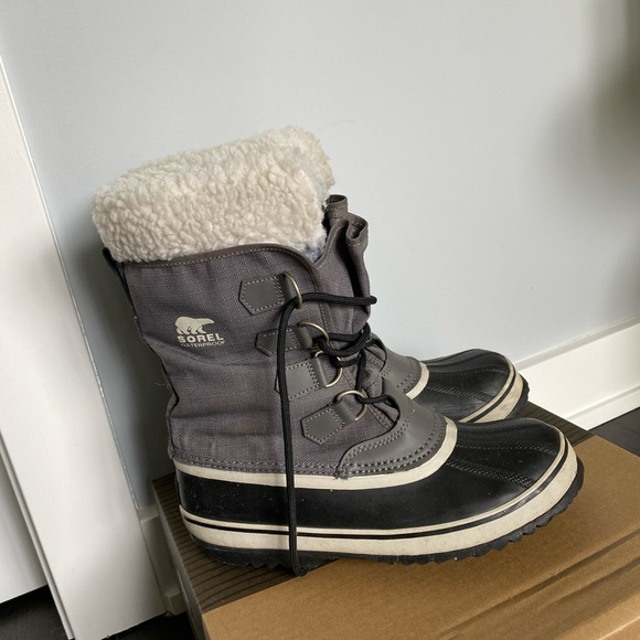 Sorel Carnival Snow Boots Gray Size 8 - Picture 3 of 10